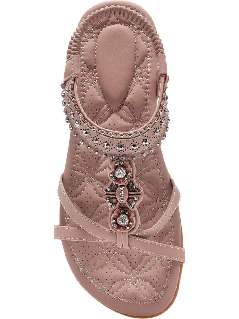 Women's Dark pink Leather Sandals Comfort Walking with Non Slip Summer Shoes